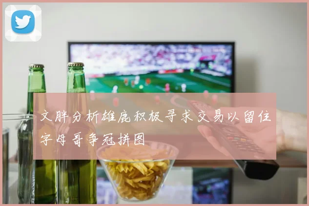 文胖分析雄鹿积极寻求交易以留住字母哥争冠拼图